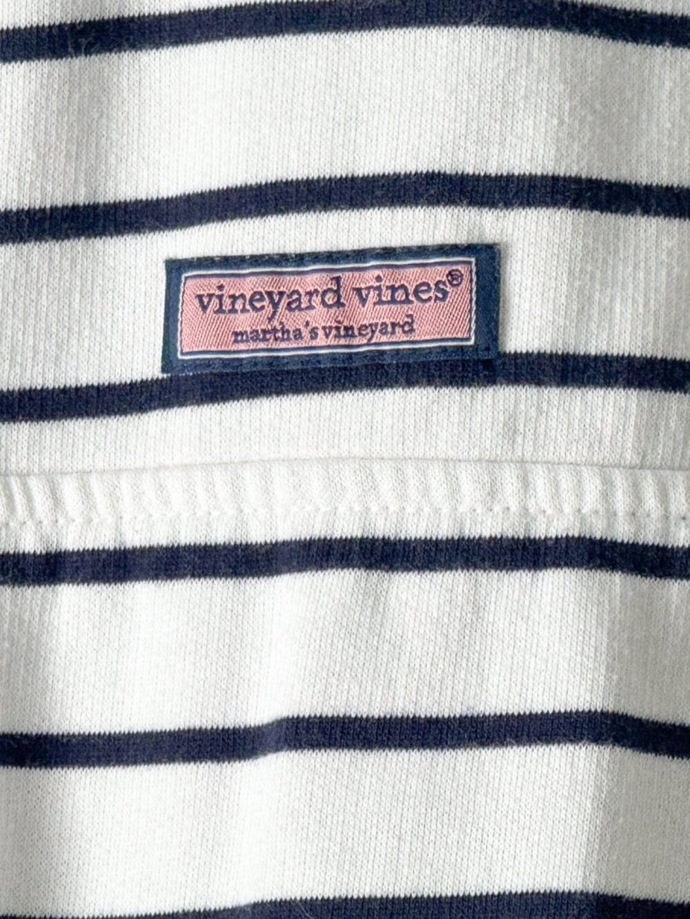 Vineyard Vines Americana Striped Shep Shirt Quarter Zip Pullover Size Large - Picture 2 of 6